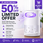 🔥New Generation 🦟Premium Silent USB UV Mosquito Killer Lamp Non-Toxic Safe For Pets Kids Bedroom Camping Outdoor Use