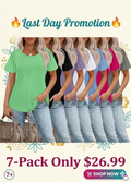 Last day promotionWomens T Shirts Short SleevePleated Dressy Casual ScoopedNeck Summer Tops Blouses