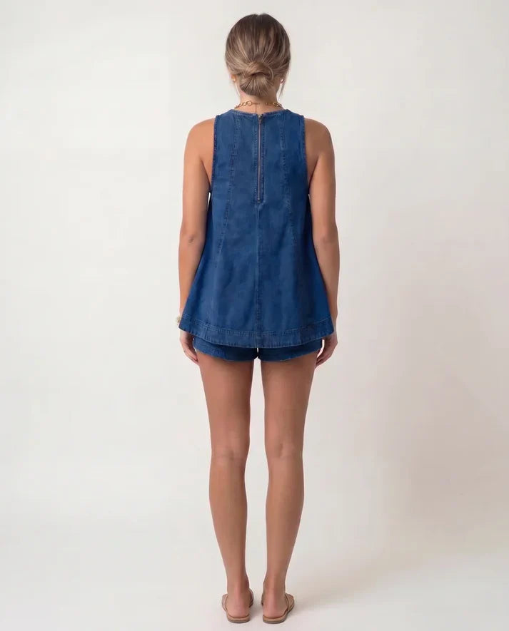 Denim Two-Piece Set