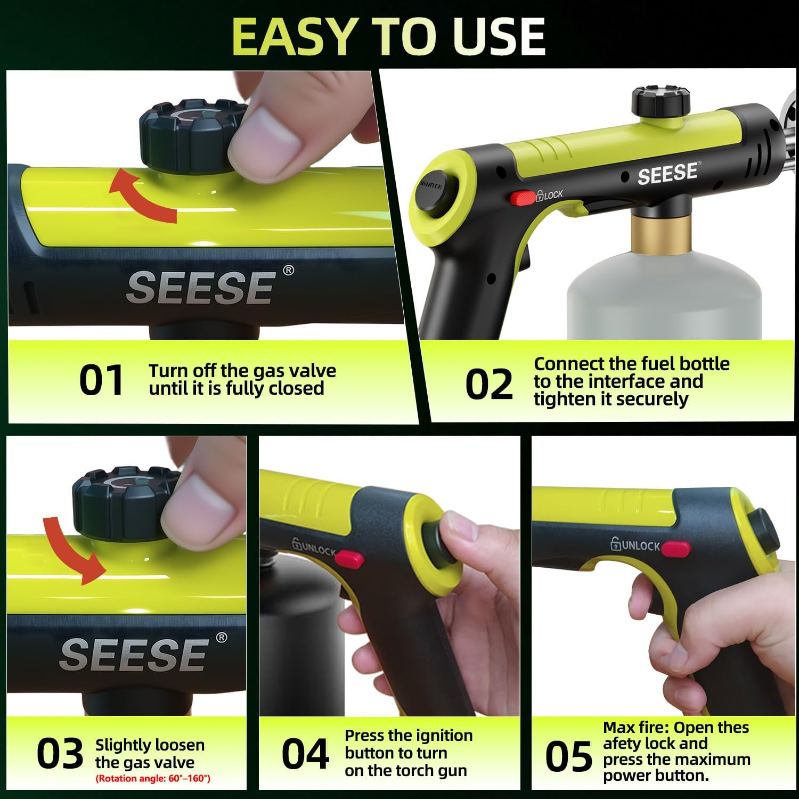 Powerful Propane Torch,Kitchen Cooking Torch