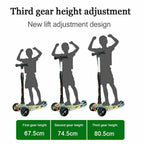 Versatile 3-in-1 Kids Tricycle Scooter, Sit & Ride Yo-Yo Car for Indoor Outdoor Play