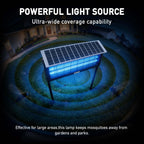 🔥3500V High Voltage Solar Bug Zapper, HYKOONT UV-C Electric Insect Zapper, Dusk to Dawn Auto On/Off Light for Outdoor Pest Control