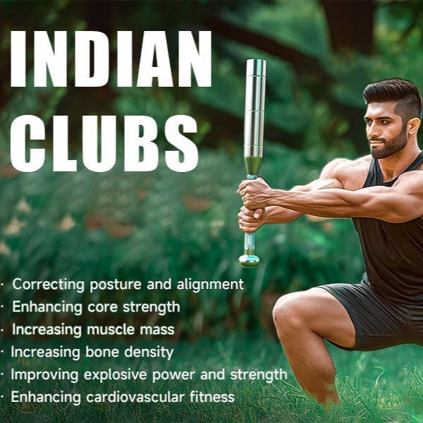 Adjustable Macebell Clubbe, 6-in -1 Premium Steel Indian Club, Strength Training Equipment for Full Body, Muscles, Shoulder, Grips & Forearms