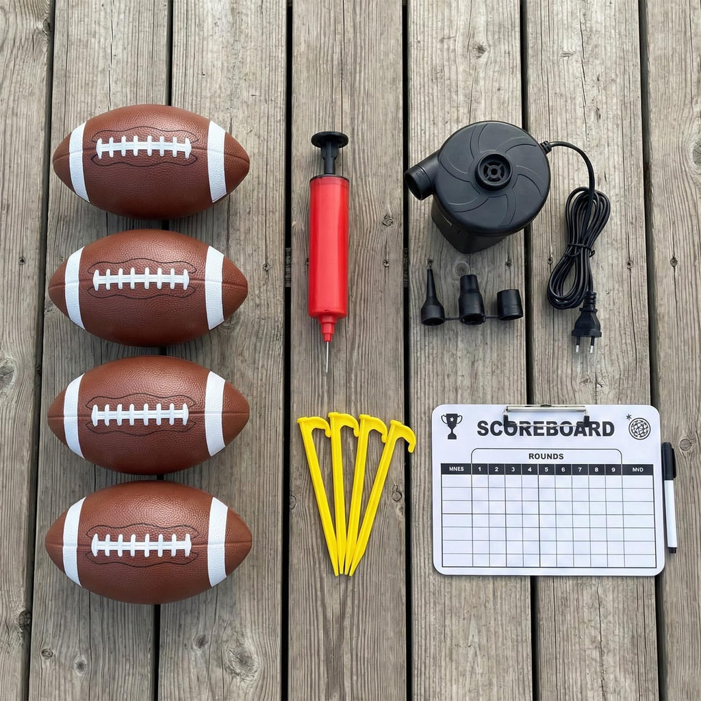 Inflatable Football Target Toss Game – Fun Indoor Outdoor Yard Game for Kids & Adults, Perfect for Football Party, Carnival, Camping & Tailgate Lawn Activities