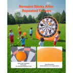 VEVOR Inflatable Soccer Dart Board,, over 6 ftHigh Giant Soccer Dart Board with 4 Kick Balls6 Darts 6 Axe & Air Pump, 3-Min Setup, Idealfor Giant Yard Games, Giant Kick Darts Game,Soccer Dart Game
